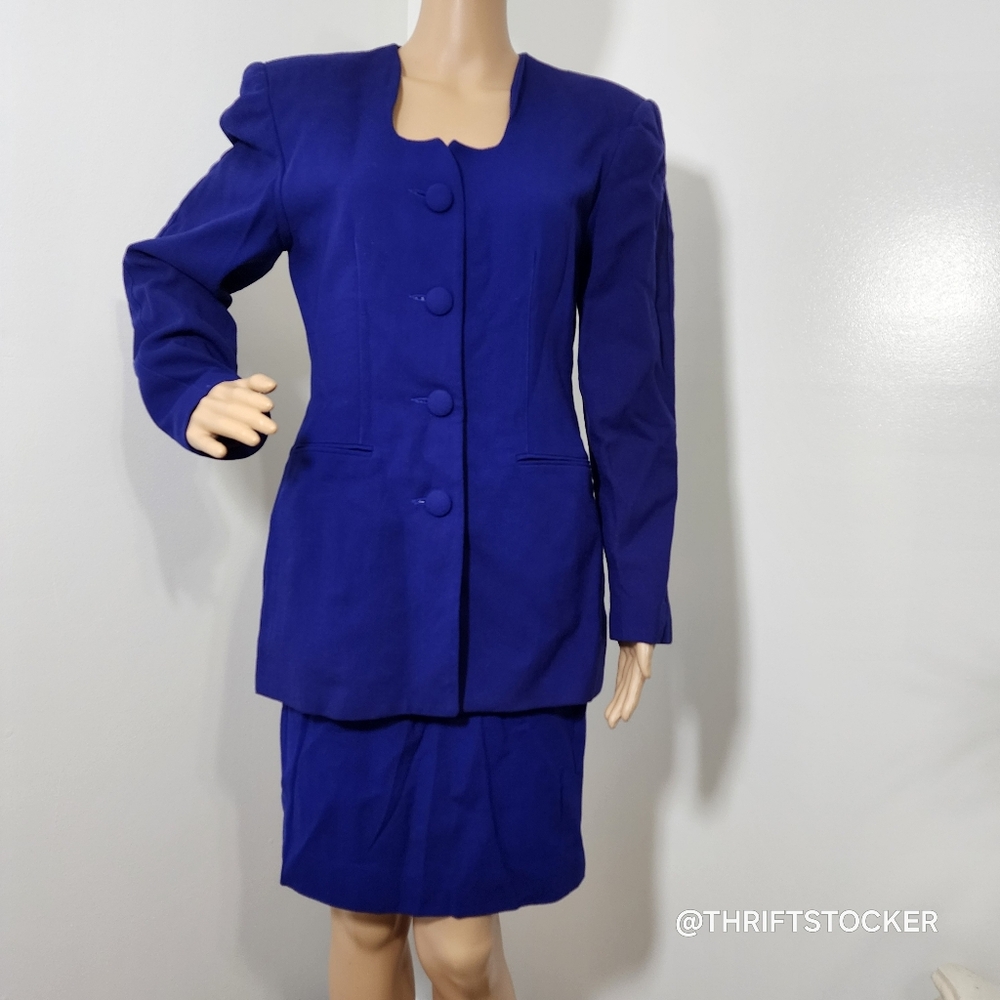 Vintage Blue Skirt Set